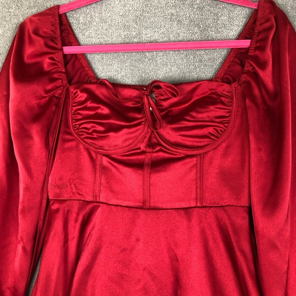 Allison & Kelly Halter Neck Bustier Corset Long Sleeve Tie Back Dress size XS - Picture 4 of 8